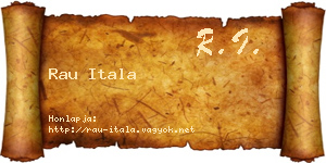 Rau Itala névjegykártya